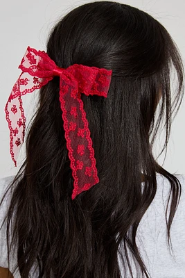 Allover Lace Bow Clip