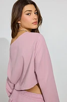 Soft Terry Boxy Off Shoulder Sweatshirt