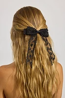 Allover Lace Bow Clip