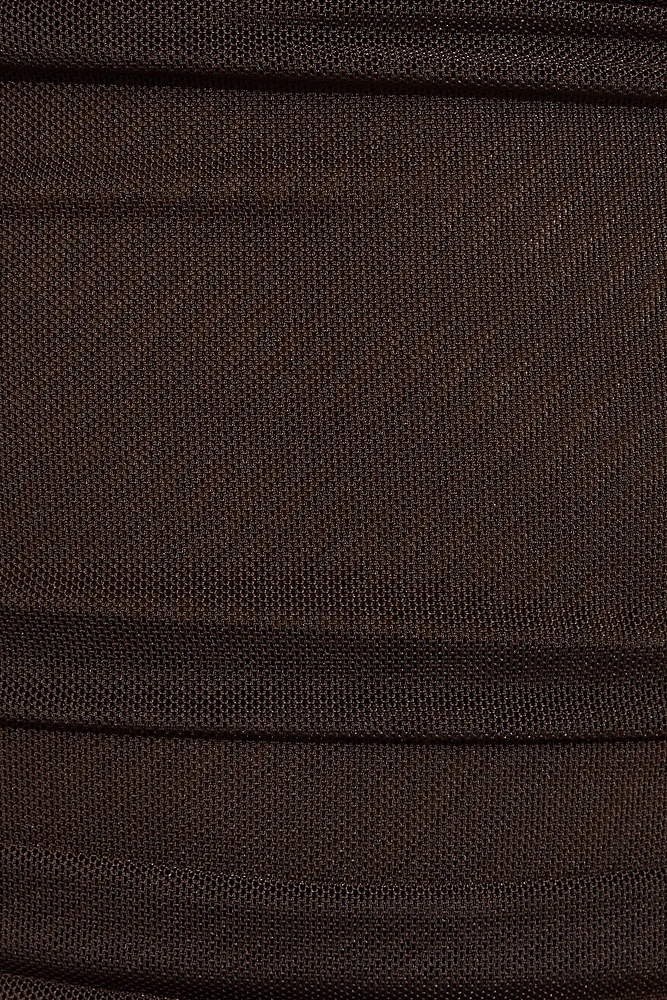Plunge Ruched Mesh Top