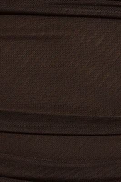 Plunge Ruched Mesh Top