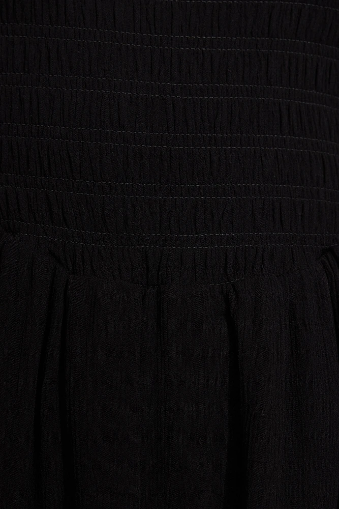 Kenzie Smocked Tiered Romper Dress