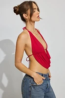 Open Back Cowl Top