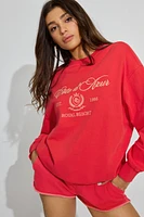 Sweatshirt ample à col rond en SoftTerry