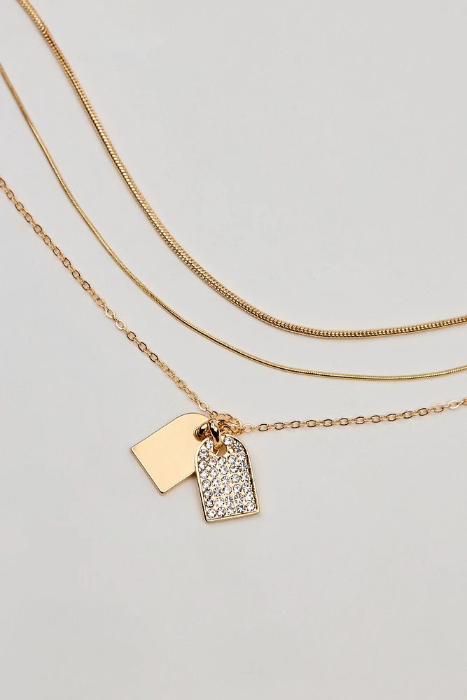 Ensemble de 3 colliers avec plaquettes d’identit