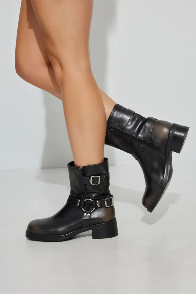 STEVE MADDEN Brixton Block Heel Booties