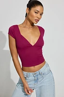 Plunge Seamed T Shirt