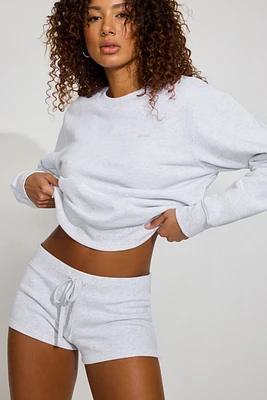 Sweatshirt emblématique à col rond en SoftTerry