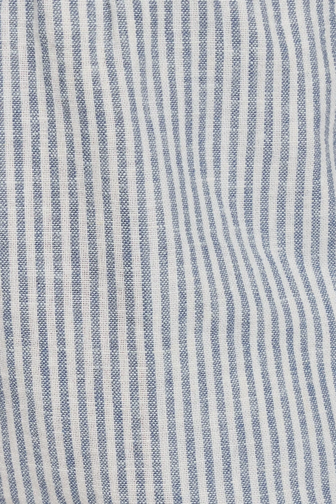 Striped Linen Mini Shorts