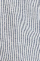 Striped Linen Mini Shorts
