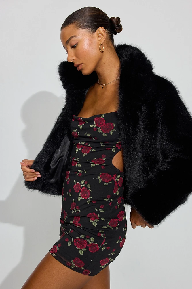 Short Faux Fur Coat