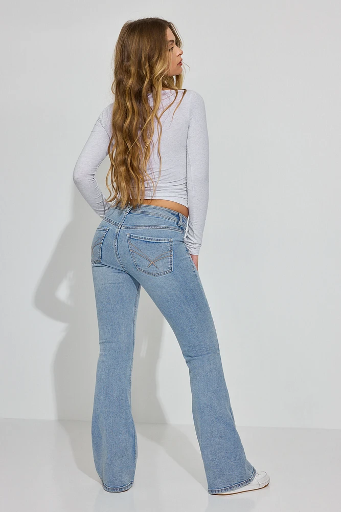 Low Rise Flare Jeans