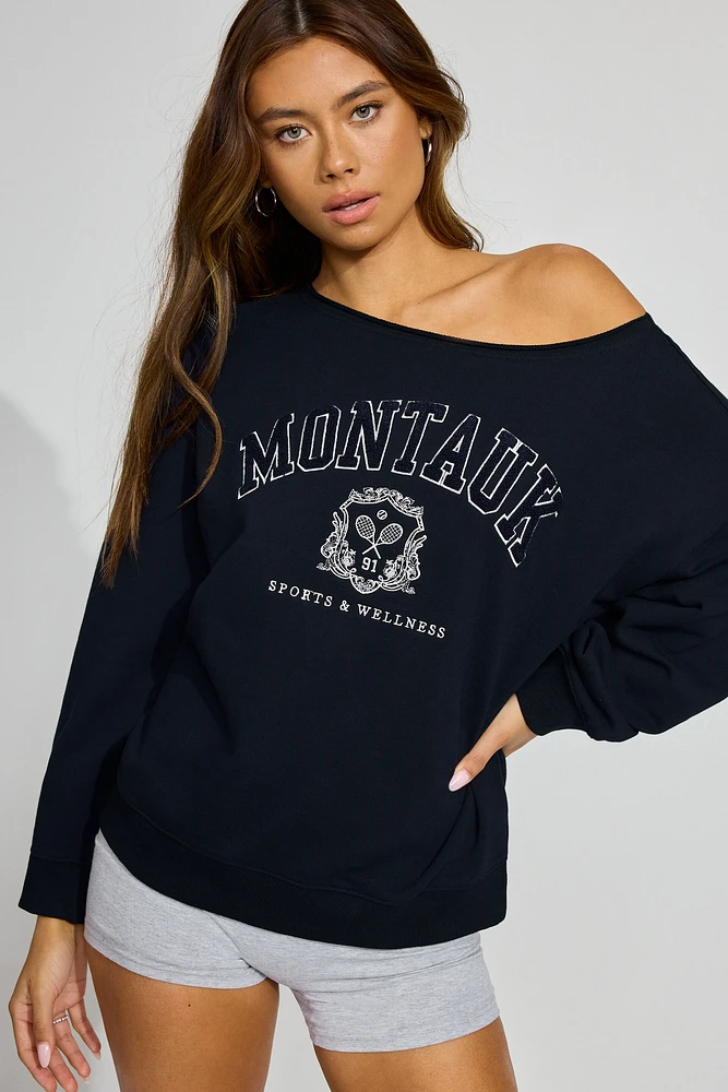 Sweatshirt SoftTerry à épaules dégagées