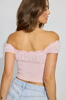 Off Shoulder Short Sleeve Top