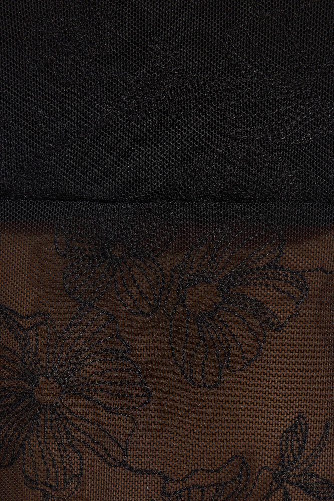 Embroidered Mesh Flyaway Cami Top