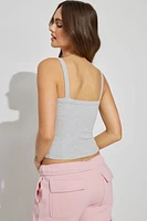 Kasey Scoop Neck Ribbed Cami
