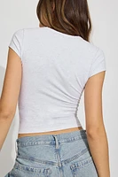 Cotton Sleek Deep V-Neck T Shirt