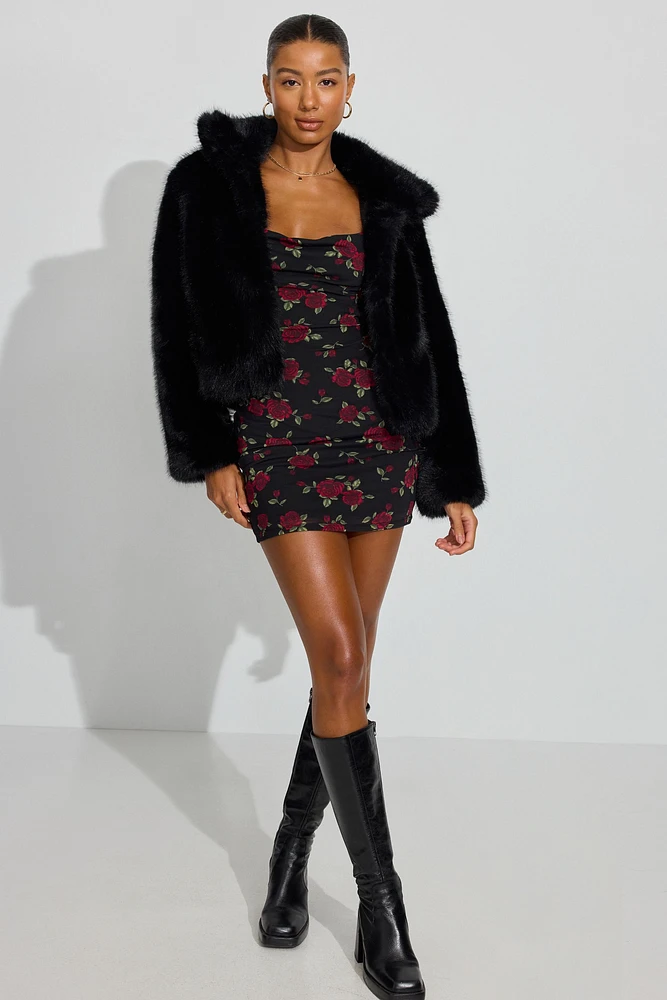 Short Faux Fur Coat