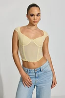 Milan Mesh Tie Back Bustier