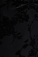 Robe maxi à effet usé et col en cœur