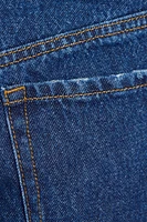 Denim Relaxed A-Line Shorts