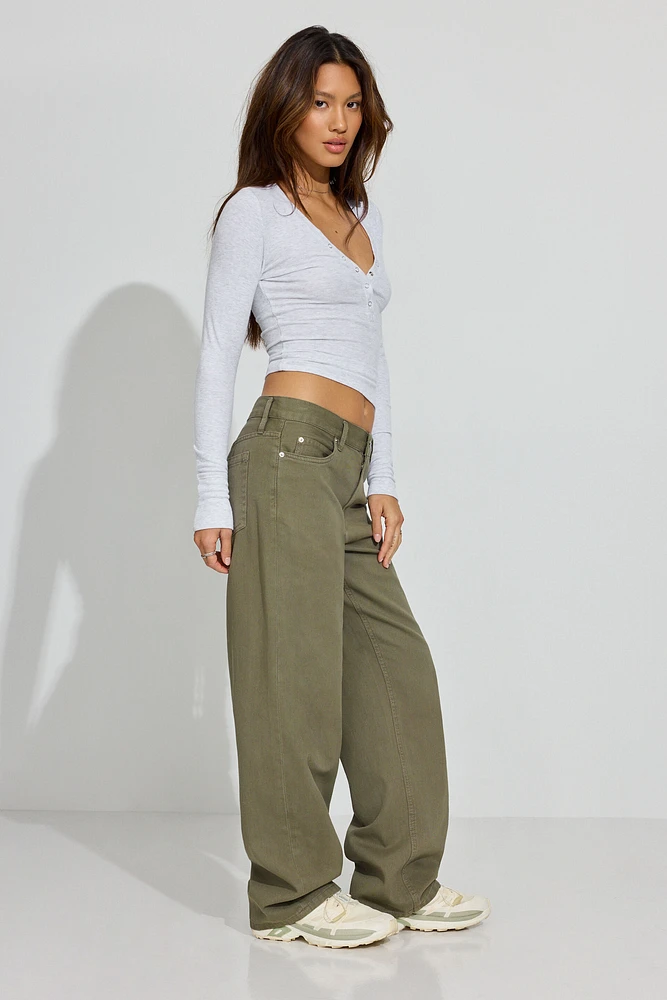Pantalon ample à taille basse