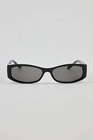 Lunettes de soleil ovales à bout carré