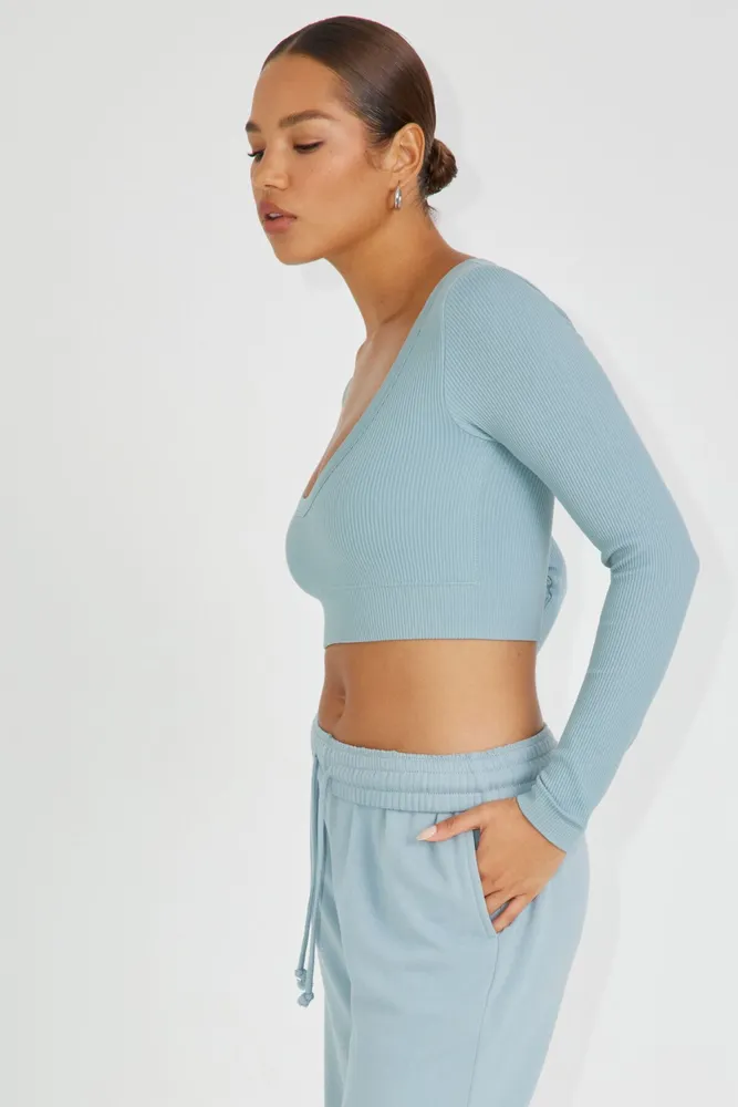 Sonia Seamless Long Sleeve Plunge