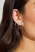 Snake Chain Bow Earrings