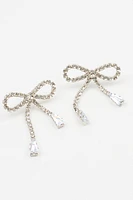 Gemmed Bow Earrings