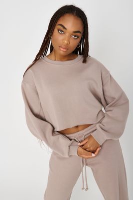 Garage Raw-Edge Cropped Sweatshirt | Coquitlam Centre