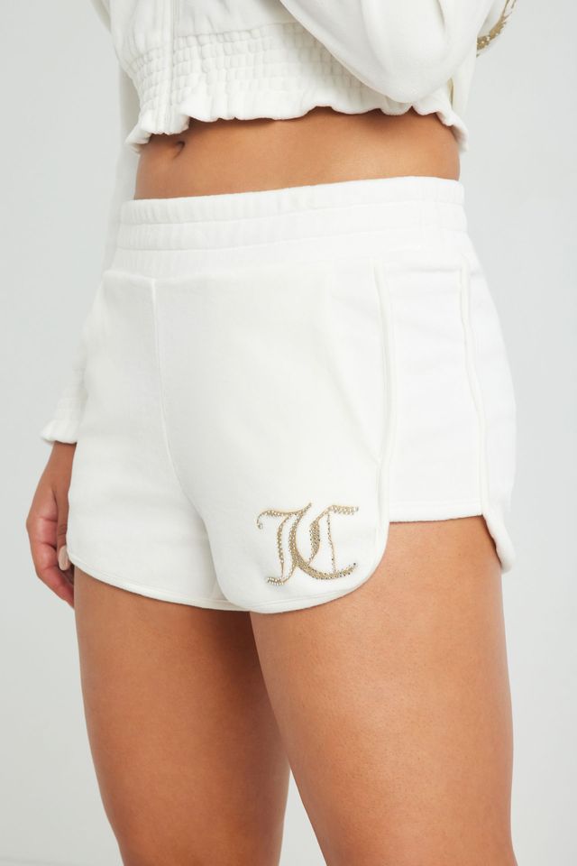 Garage JUICY COUTURE Big Bling Velour Biker Shorts