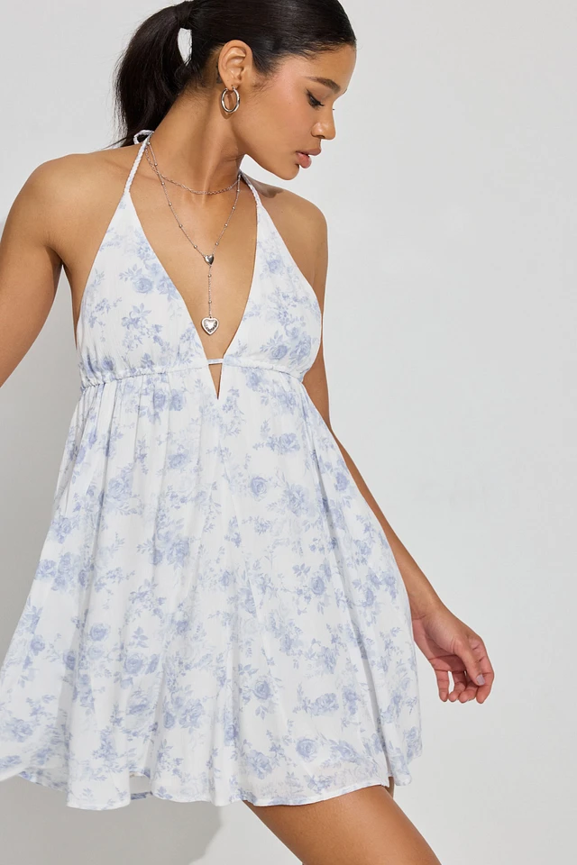 garage blue floral dress Verlaine Blue Floral Maxi Dress - US 18 main image 0