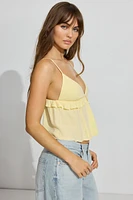 Strappy Peplum Cami Top