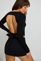 Tie Back Long Sleeve Top