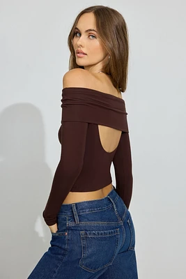 Open Back Long Sleeve Top