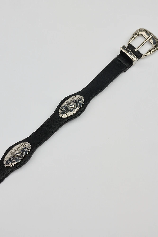 Western Concho Strap Belt