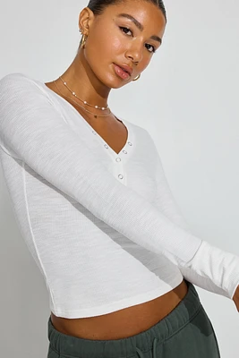 Henley Long Sleeve T Shirt