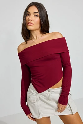 Long Sleeve Asymmetric Top