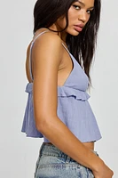 Strappy Peplum Cami Top