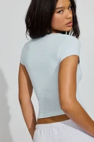Sleek Deep V Neck T Shirt