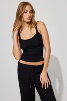 Scoop Neck Ribbed Cami