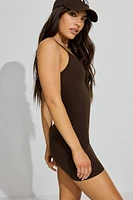 Sleek Plunge Cami Mini Dress