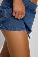 Denim Wrap Skort