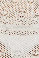 Robe maxi en crochet à bordure ondulée