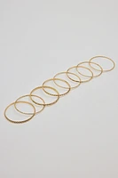Set of 11 Textured Bangles