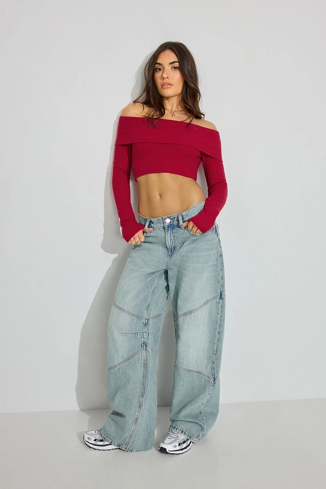 Kayla Foldover Off Shoulder Top