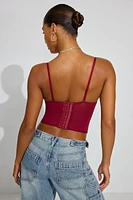 Chrishell Embroidered Mesh Bustier Top