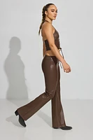 Faux Leather Flare Pant