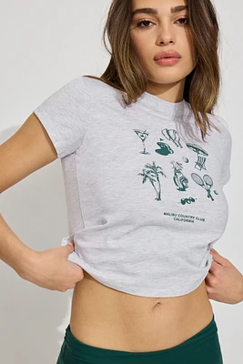T-shirt à col rond années 90